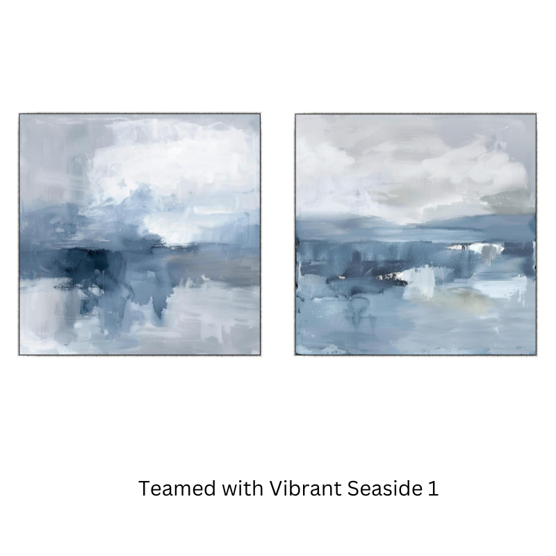 Vibrant Seaside 2 Canvas In Antique Silver Frame