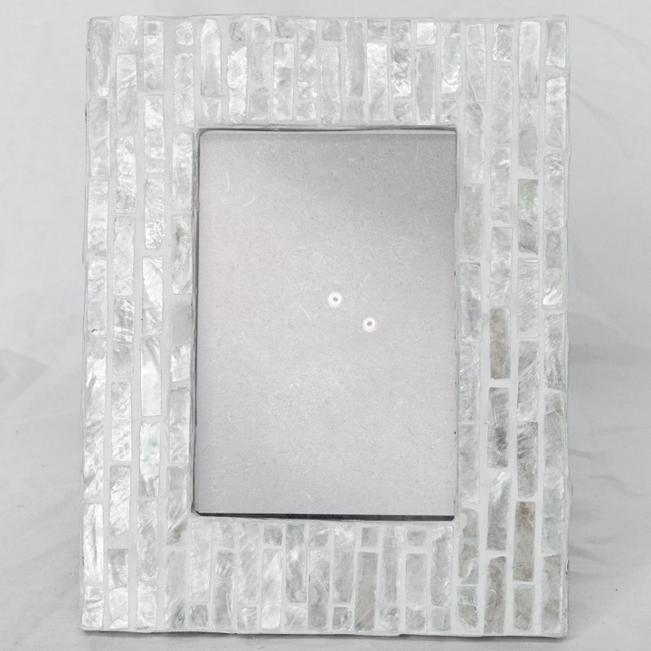 Tiled Grey Mother Of Pearl Photo Frame - 2 Sizes