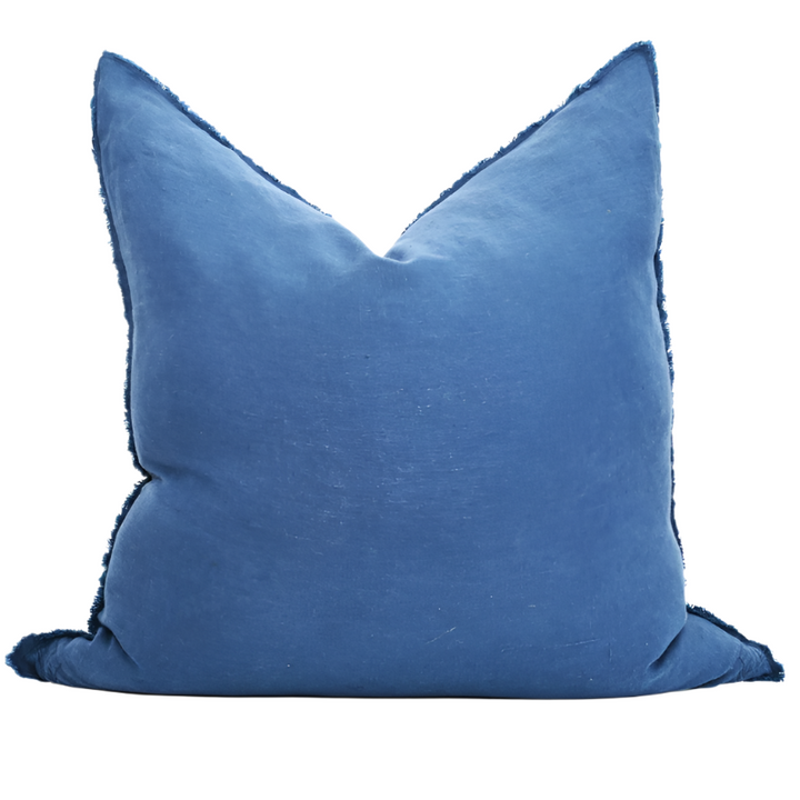 'Heather' Navy Blue Linen Cushion