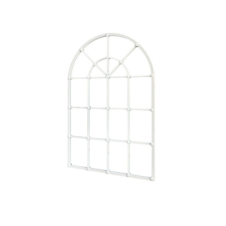 'Cathedral' White Arched Wall Mirror