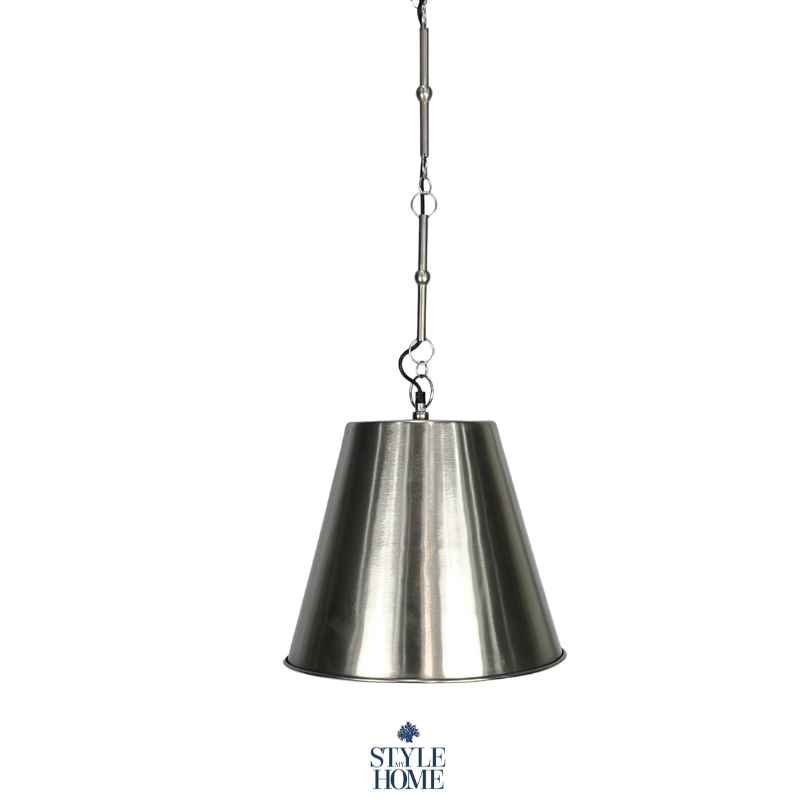 Kaia Brushed Nickel Metal Pendant