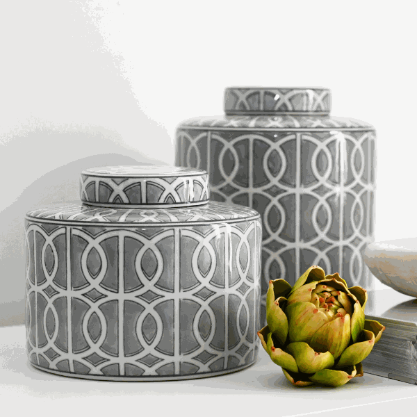 'Venn' Grey Jar - 3 sizes available