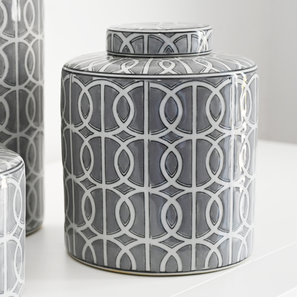 'Venn' Grey Jar - 3 sizes available