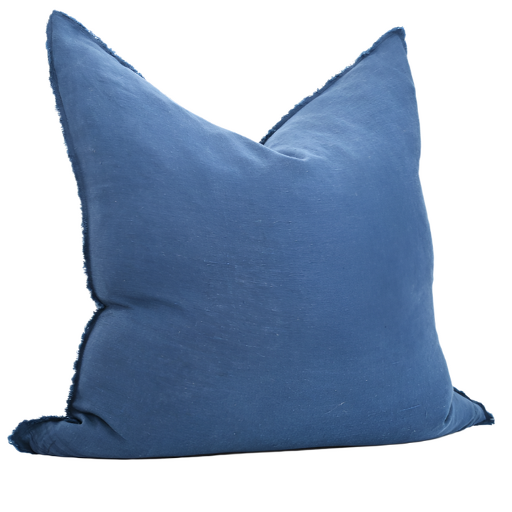 'Heather' Navy Blue Linen Cushion