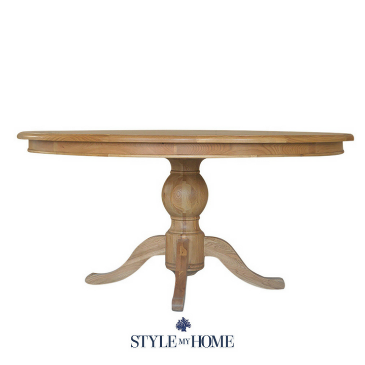 CHLOE natural oak Coastal Pedestal 6 Seat Table by Style My Home Australia Sydney Hamptons Country Coastal