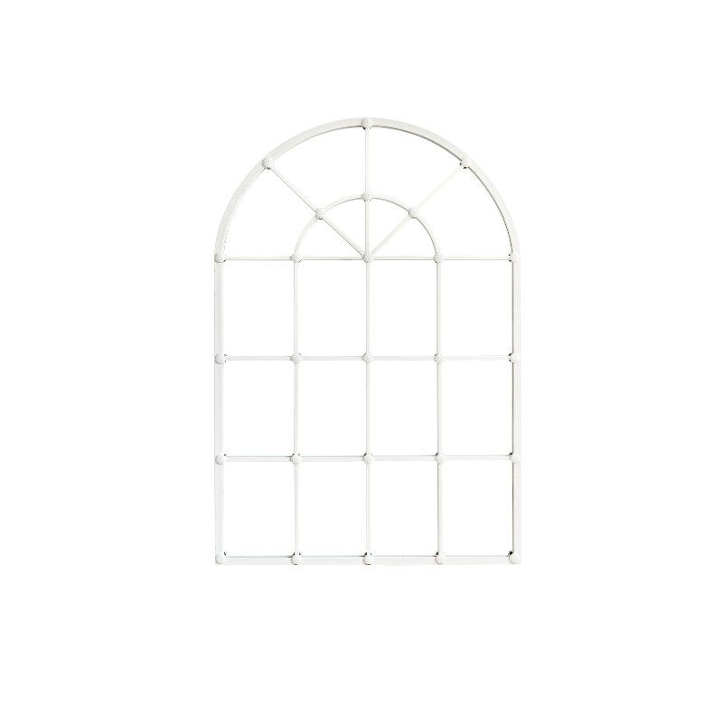 'Cathedral' White Arched Wall Mirror