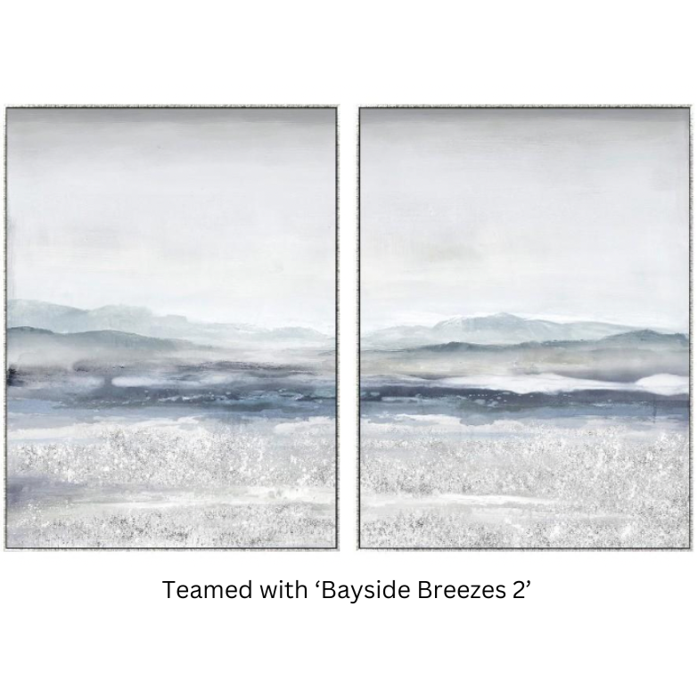 Bayside Breezes 1 Canvas In Antique Silver Frame