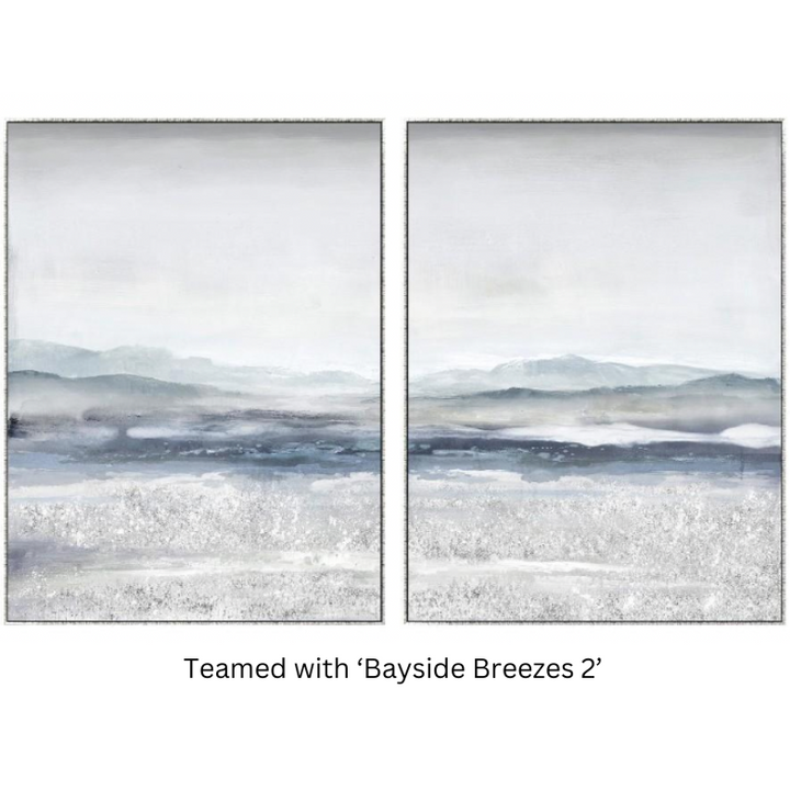 Bayside Breezes 1 Canvas In Antique Silver Frame