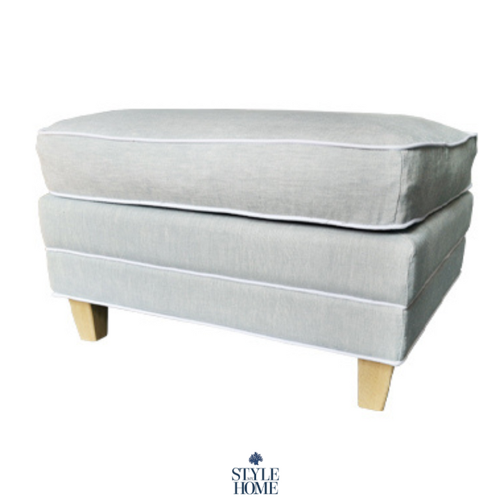 Martha Linen Ottoman