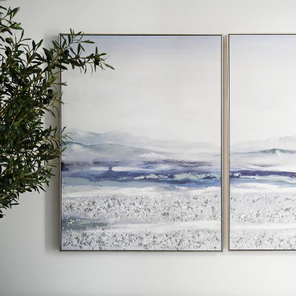 Bayside Breezes 1 Canvas In Antique Silver Frame