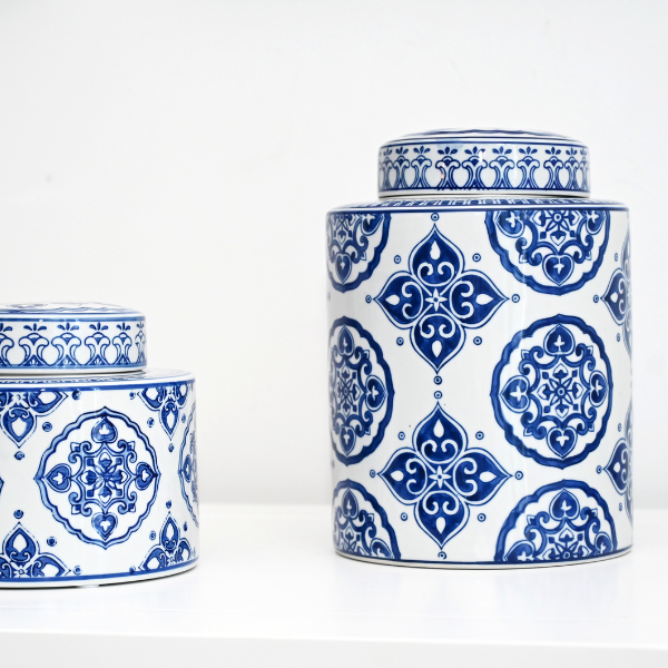 'Mayan' Handpainted Jar - 3 sizes available