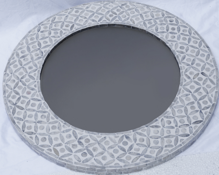 Mother Of Pearl Round Mirror 60cm