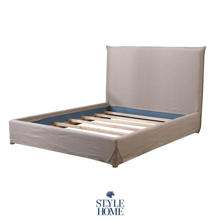 Hamptons bed frame oatmeal