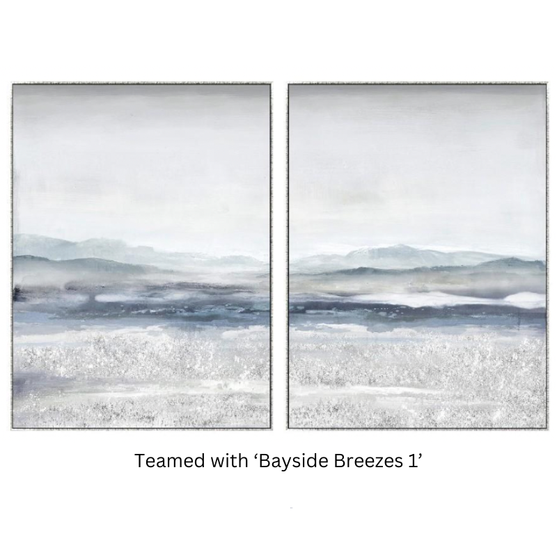 Bayside Breezes 2 Canvas In Antique Silver Frame