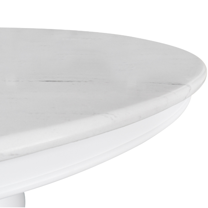 Alba Marble Round Table With White Base