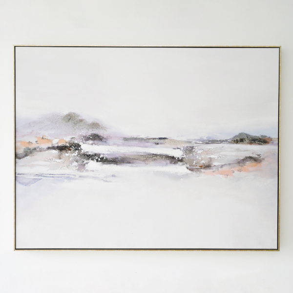 'Rockpool'  Canvas in Antique Silver Frame