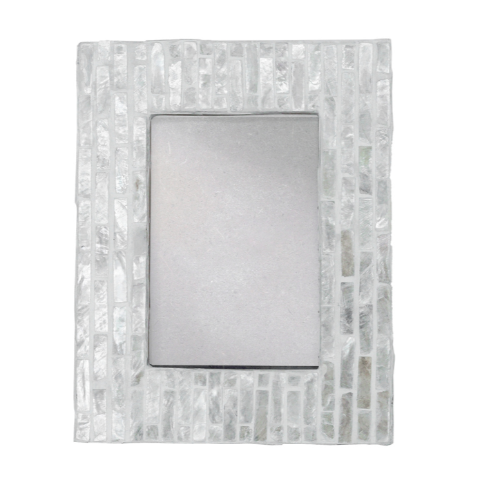 Tiled Grey Mother Of Pearl Photo Frame - 2 Sizes