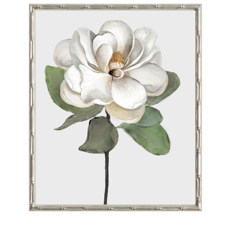 Magnolia 1 Small Canvas In Bamboo Champagne Frame