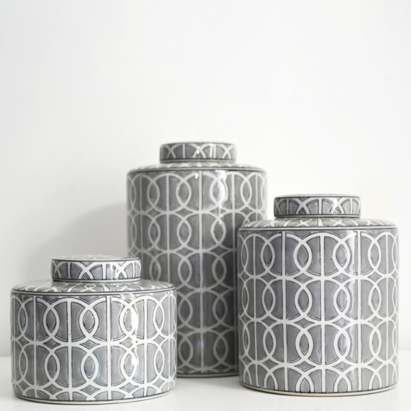 'Venn' Grey Jar - 3 sizes available