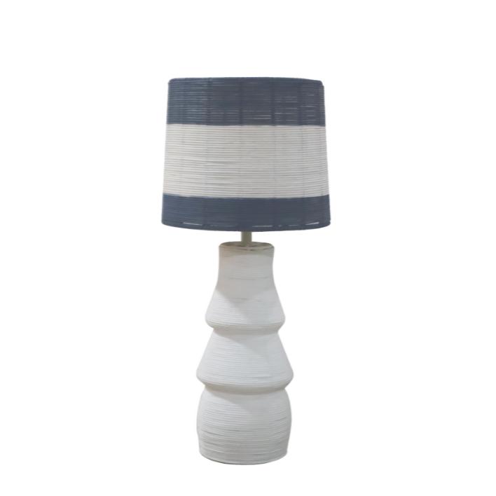 Ralph Woven Blue And White Table Lamp