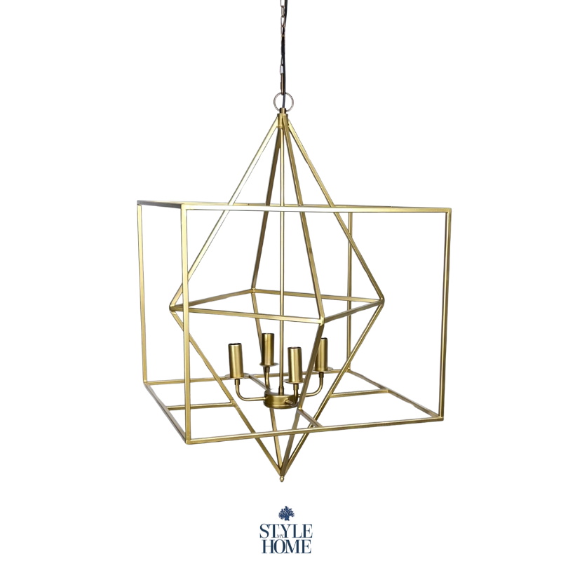 Hamilton Multi Light Statement Brass Pendent