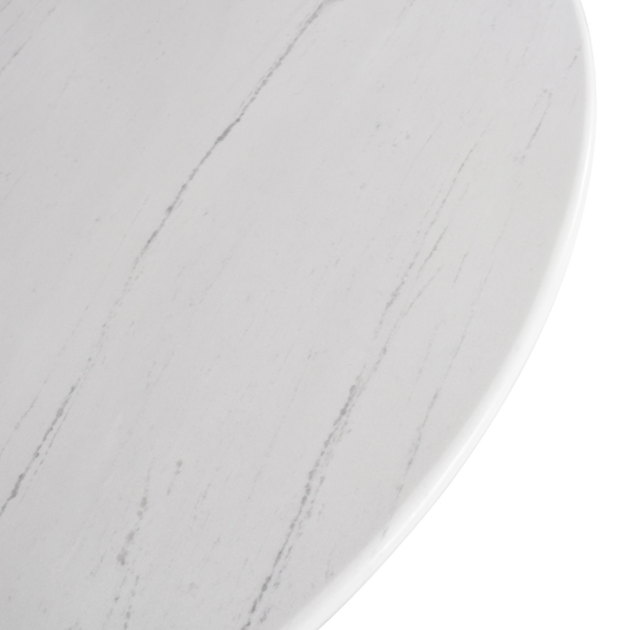 Alba Marble Round Table With White Base