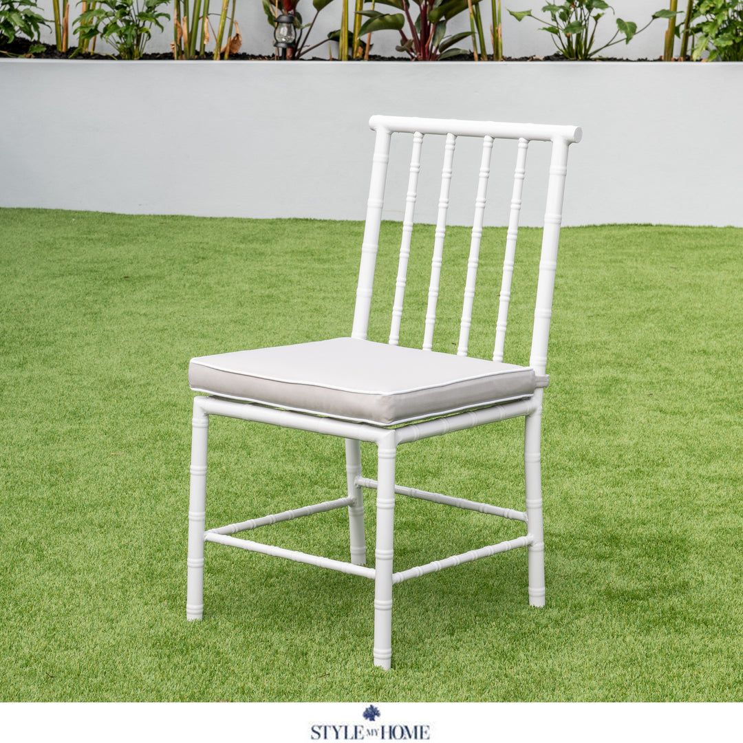 Whitsundays Aluminium Outdoor Dining Chair-Grey -8 available