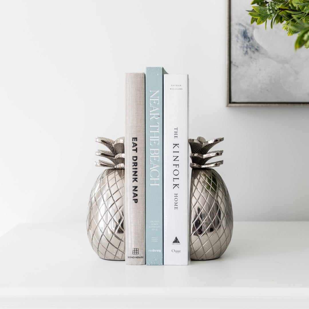 Pineapple Nickel Bookends