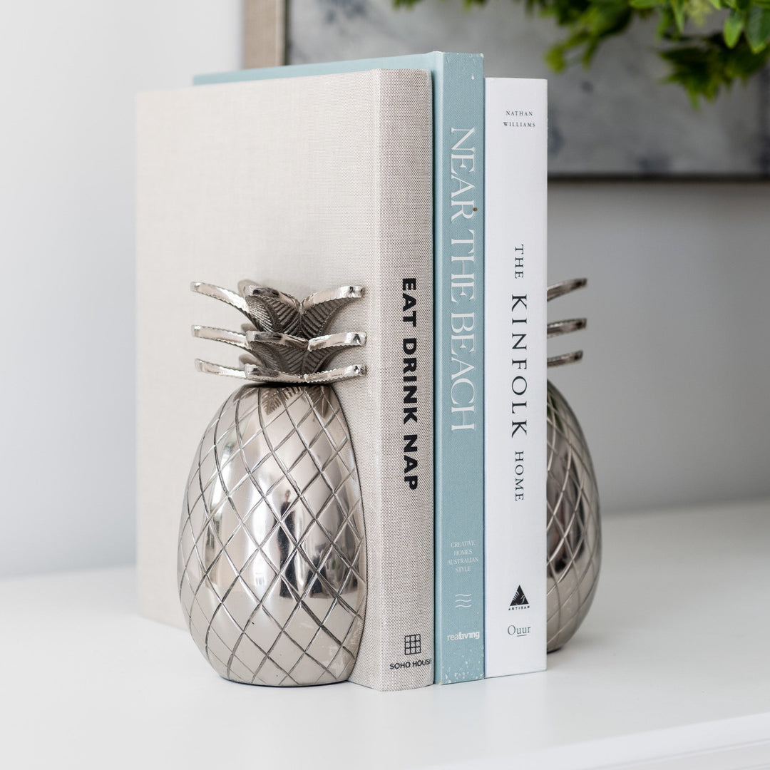 Pineapple Nickel Bookends