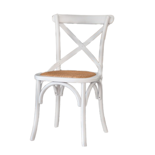 Carter Cross-back Chair With Rattan Seat