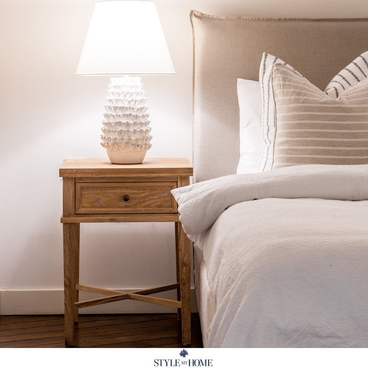 Hamptons bed frame oatmeal