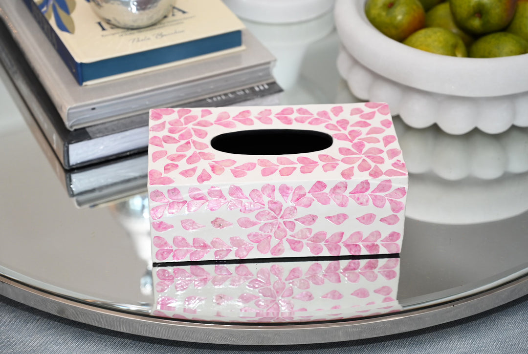 tissue box mother of pearl