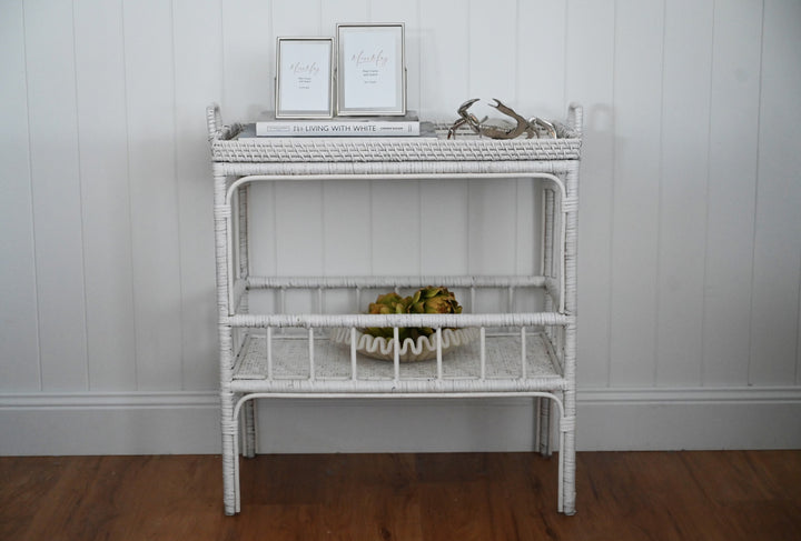 Hamptons white bar cart