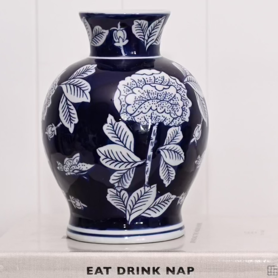 Hydrangea Blue Ceramic Vase