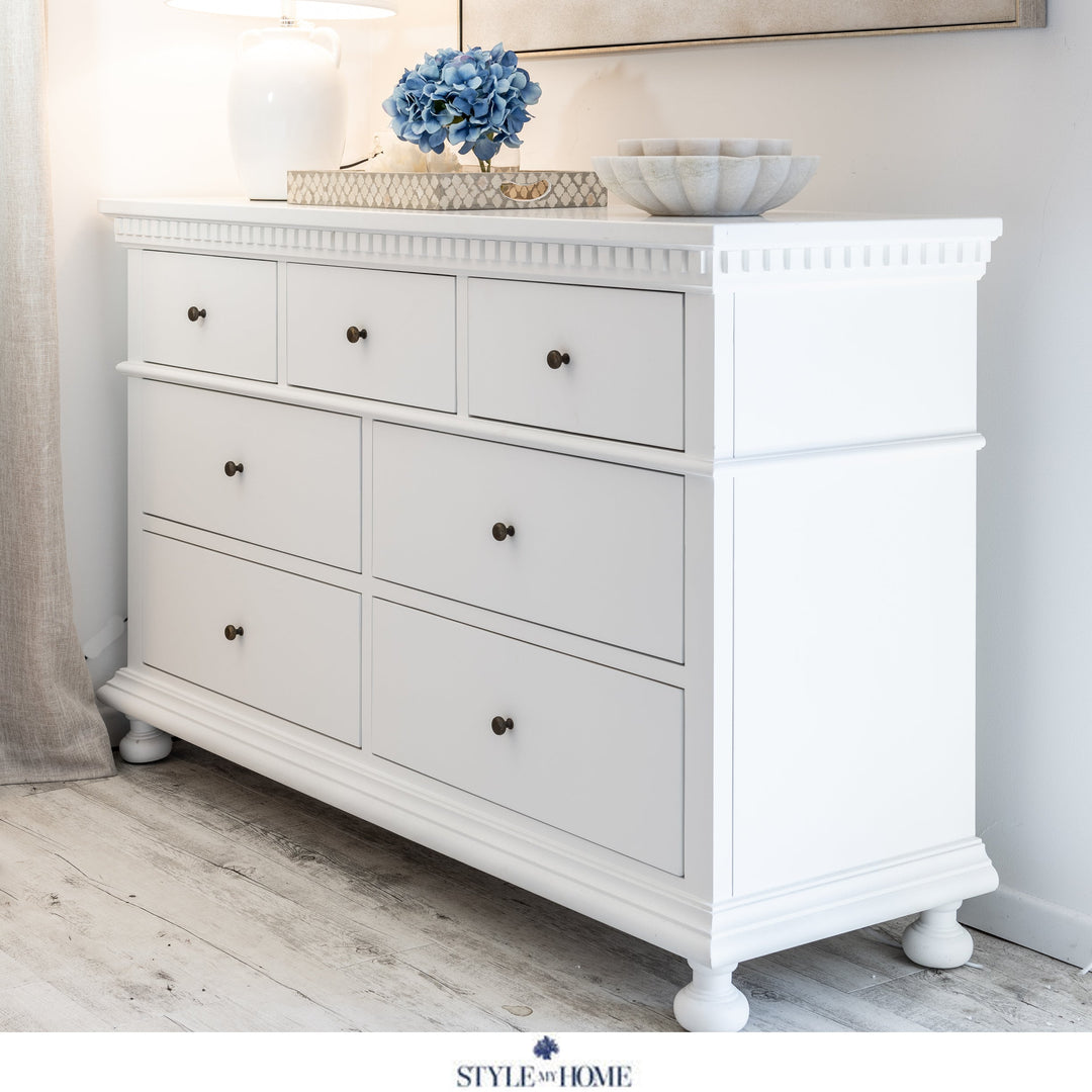 Ex floor 'REGENCY' Seven Drawer Chest with Dovetail drawers