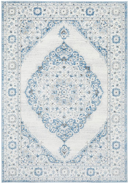 Manhattan Transitional Rug Blue