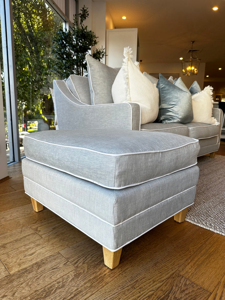 Martha Linen Ottoman