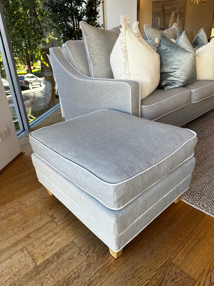 Martha Linen Ottoman