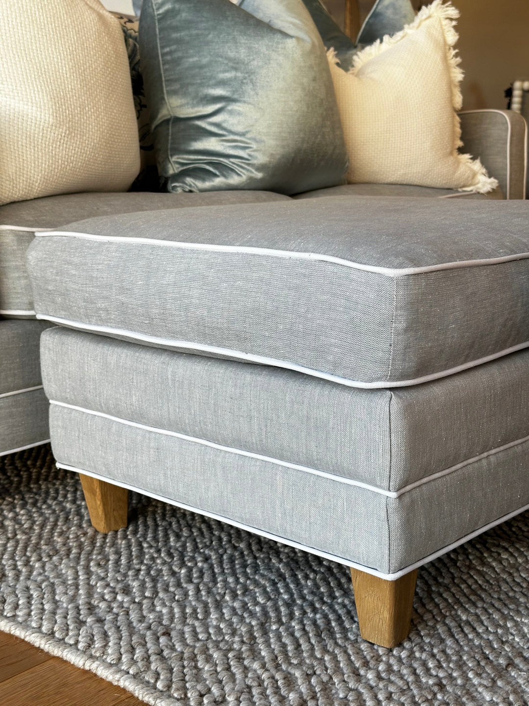 Martha Linen Ottoman