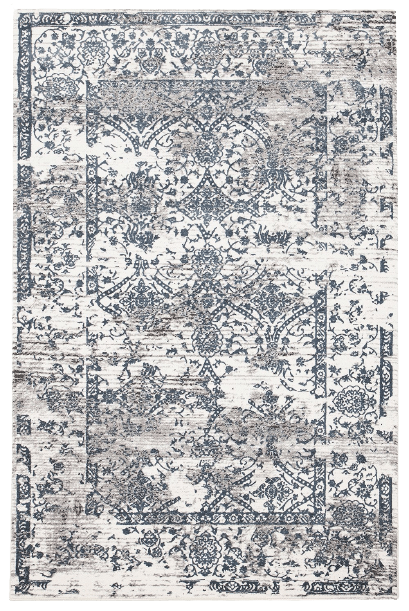 Yasmin Distressed Transitional Rug White Blue Grey