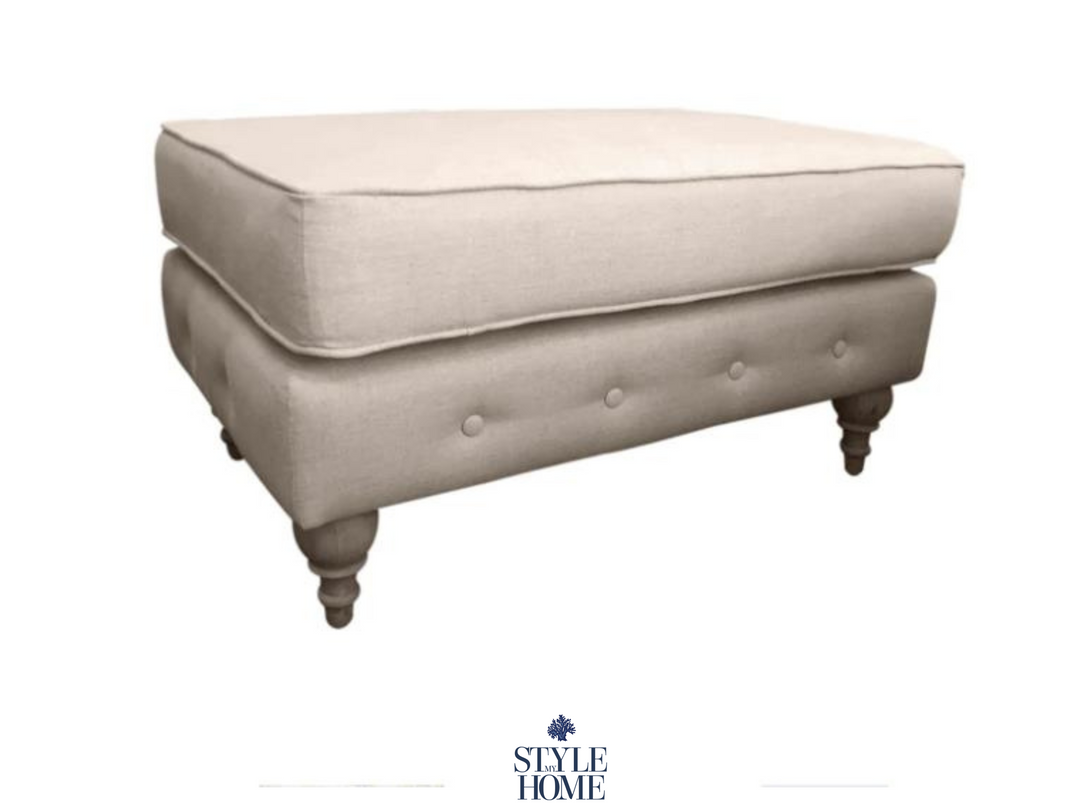 Madeline Linen Ottoman