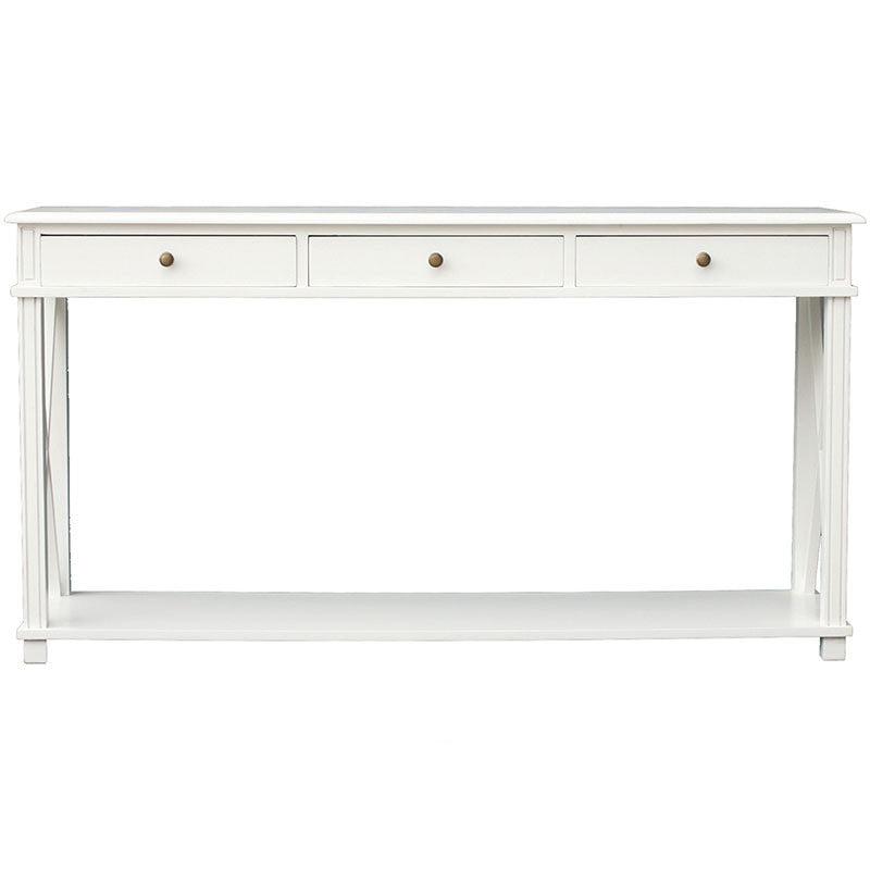 Hamptons cross leg console white