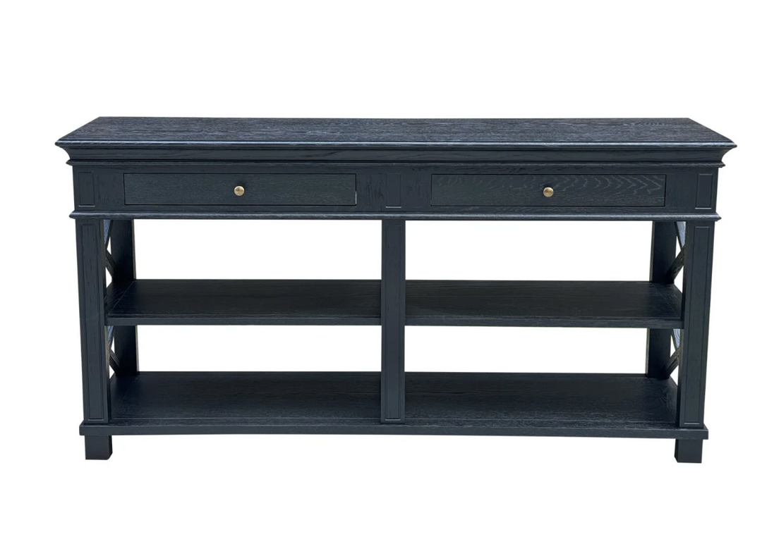 North Harbour Medium Console Table Rustic Black