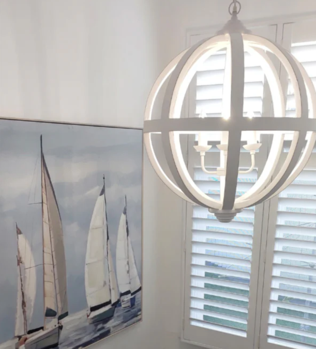 Hand-painted Hamptons seascape style canvas sailing boats