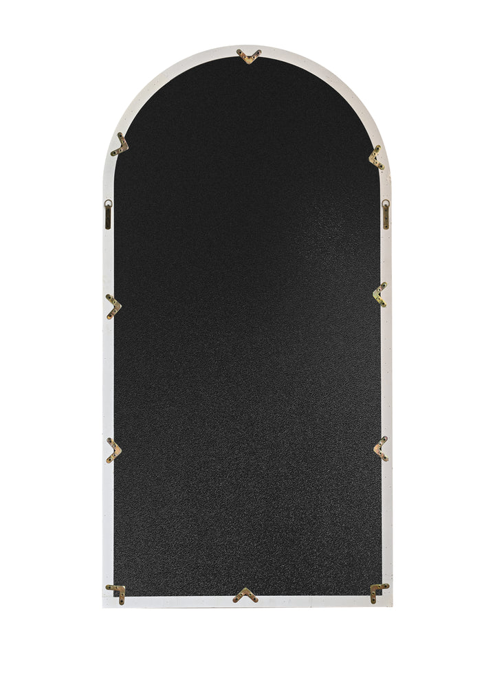 'Cathedral' Extra Long White Arched Wall Mirror