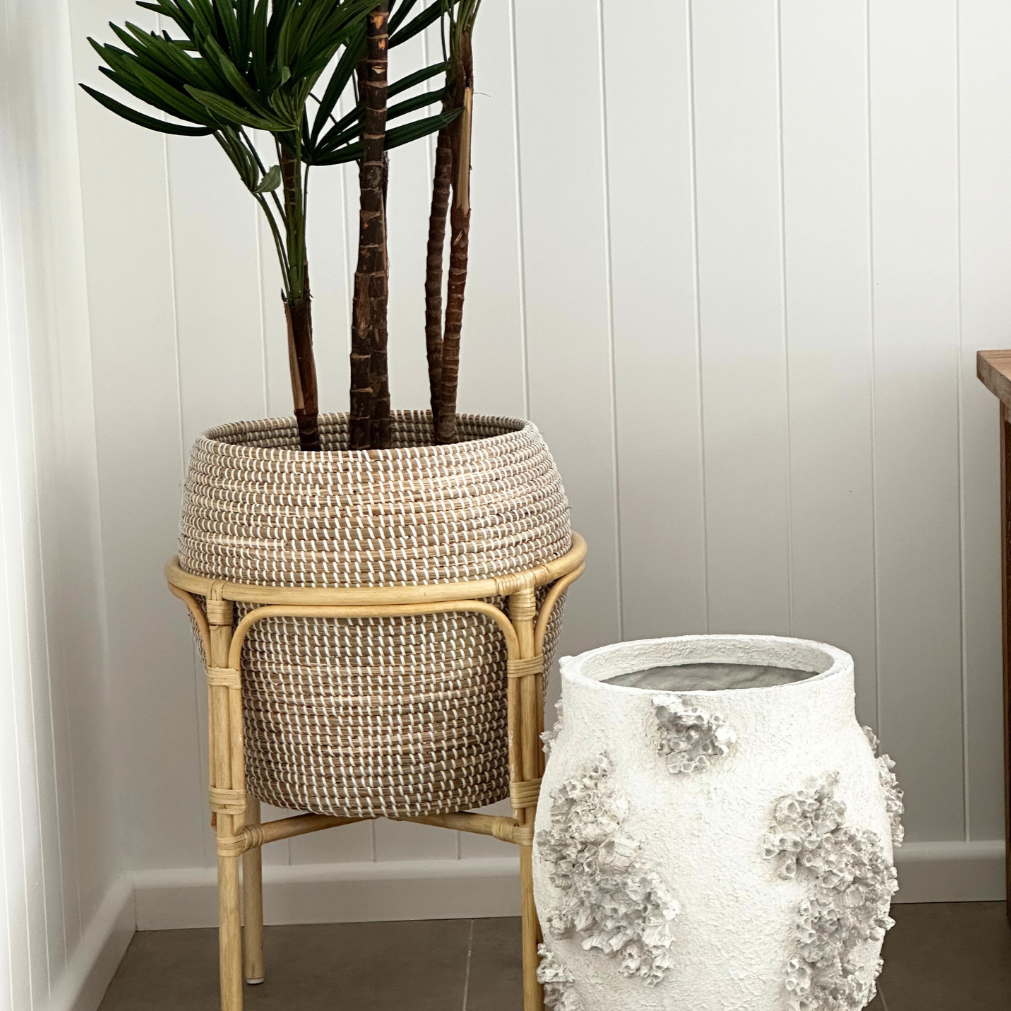 Homestead Rattan Plant Stands And Baskets