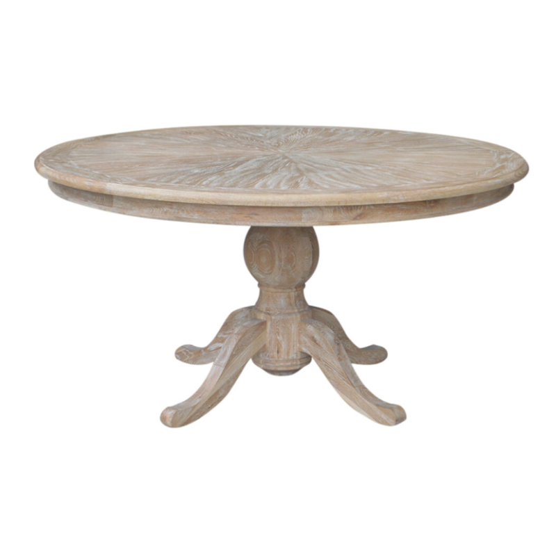 Ex floor Chloe Round Dining Table 1.5m Whitewash