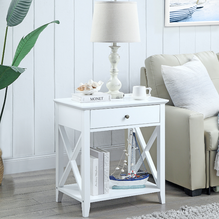 Hamptons affordable flat back side table