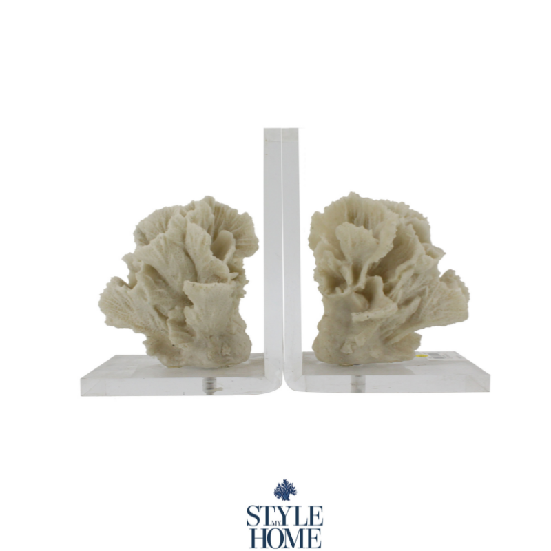 Seaside Coral Bookends- Acrylic Base