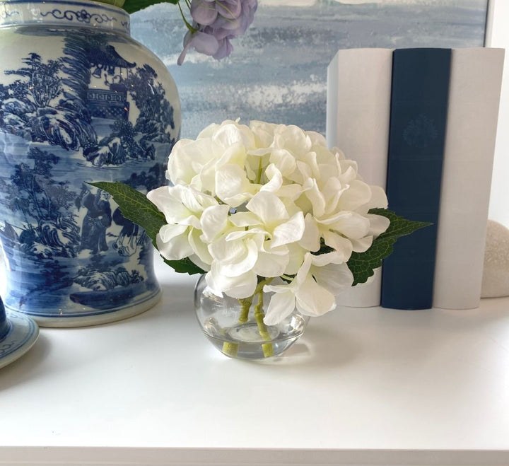 Hydrangea In Sphere Vase 23cm